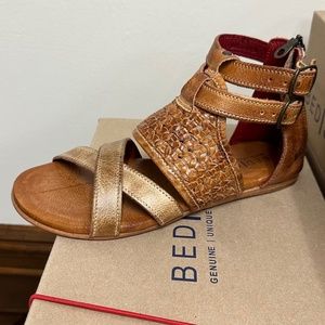 BedStu Capriana Sandal Cafe Latte Rustic